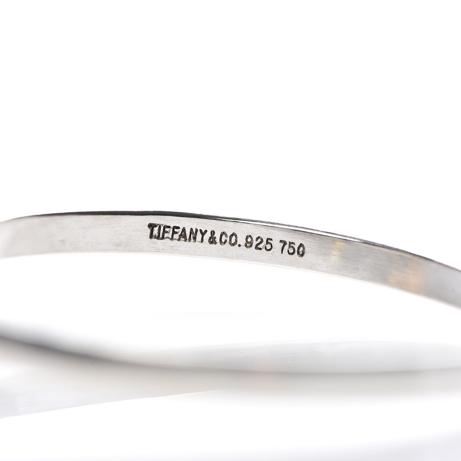 Tiffany Sterling Silver 18K Yellow Gold Hook Eye Bangle Bracelet 5 of 5