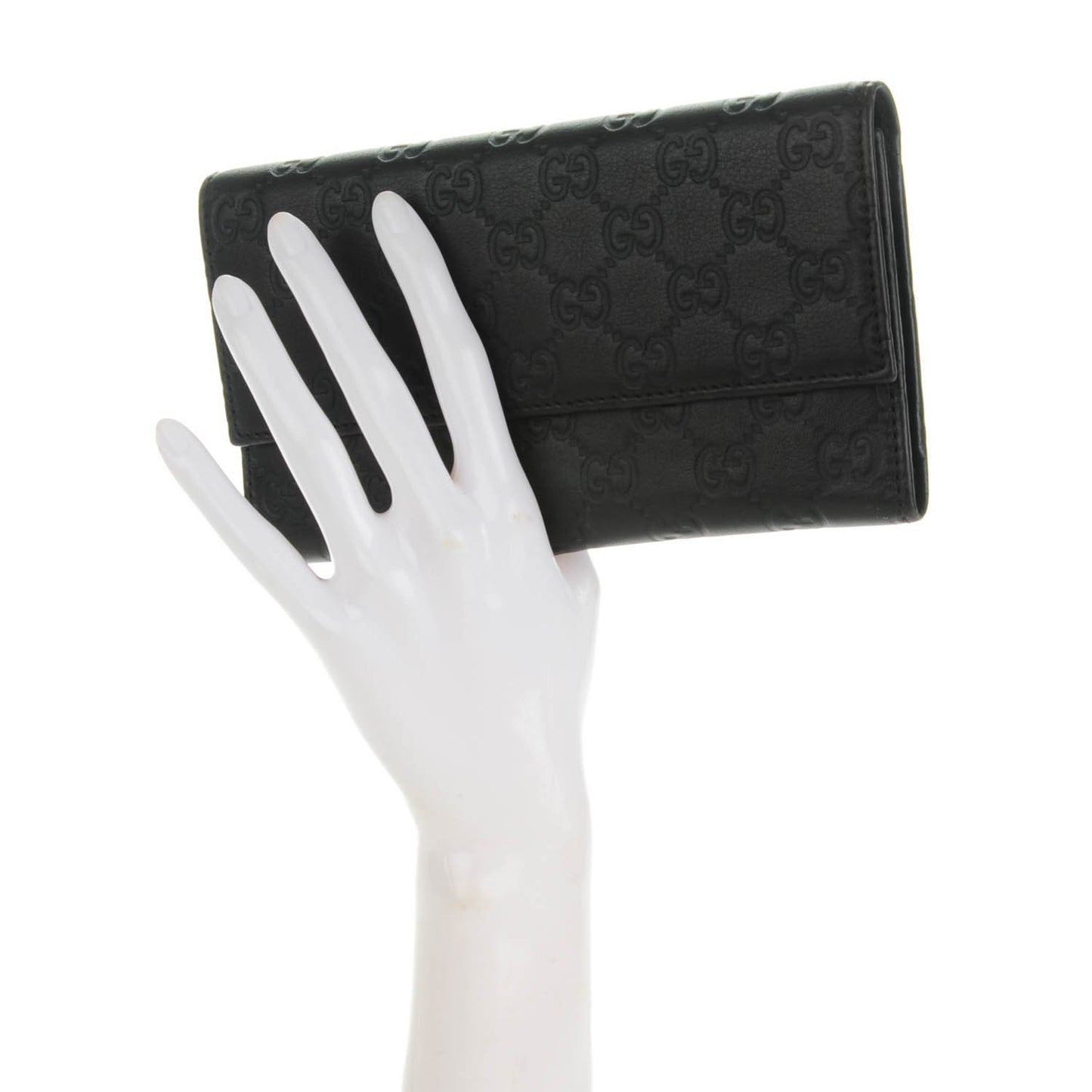 Guccissima Continental Flap Wallet Black