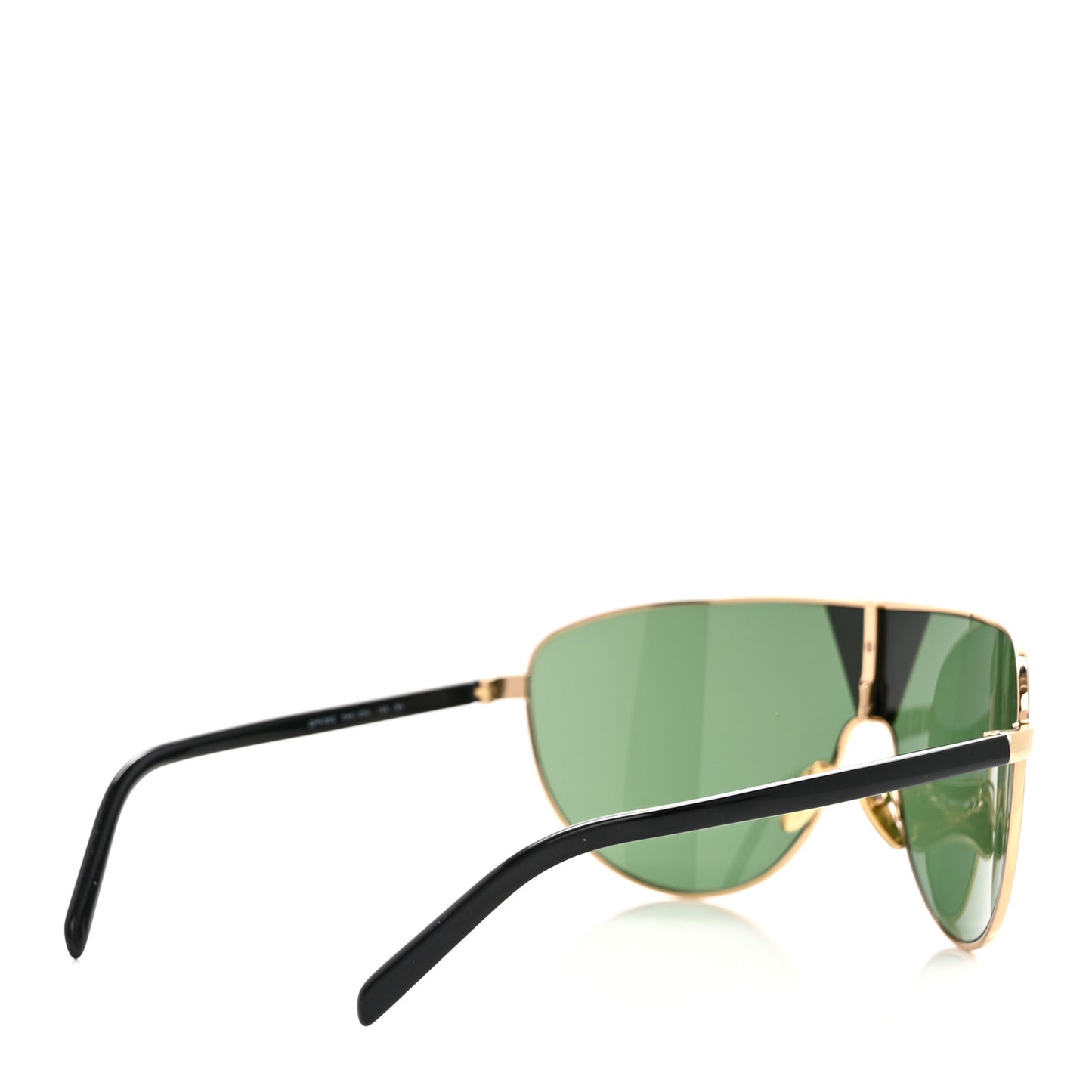 Metal Shield Sunglasses SPR 69Z Gold Green