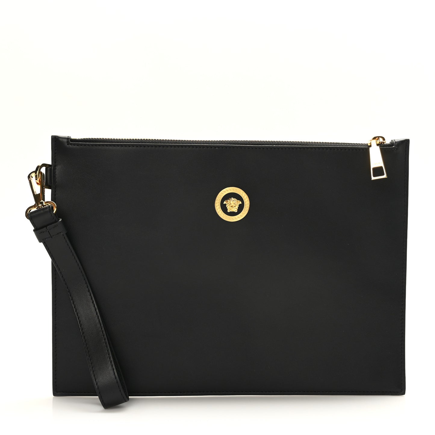 Calfskin La Medusa Large Pouch Black