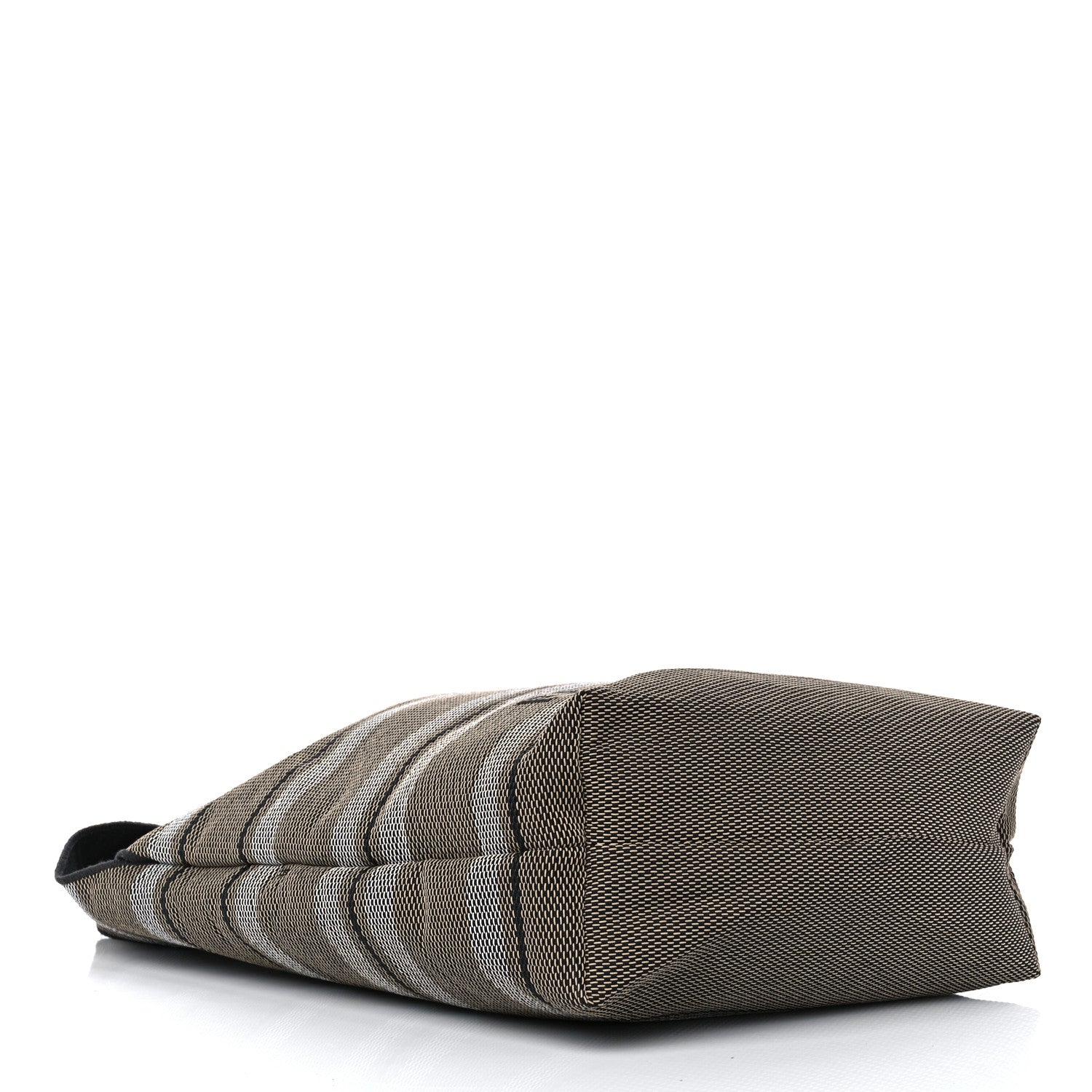 Salvatore Ferragamo Raffia Striped Logo Tote Bag Beige Optic White Black 5 of 10