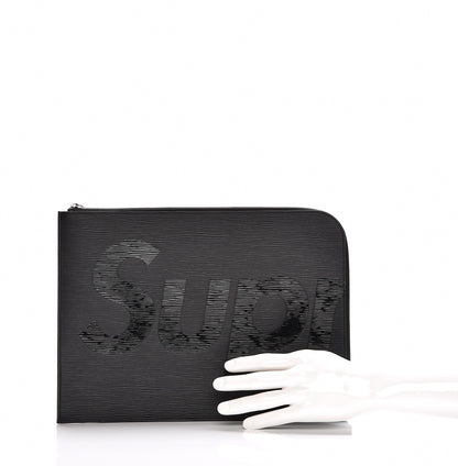 Louis Vuitton X SUPREME Epi Pochette Jour GM Black 2 of 8
