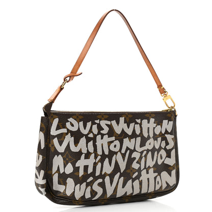 Louis Vuitton Monogram Graffiti Pochette Accessories Silver 3 of 8