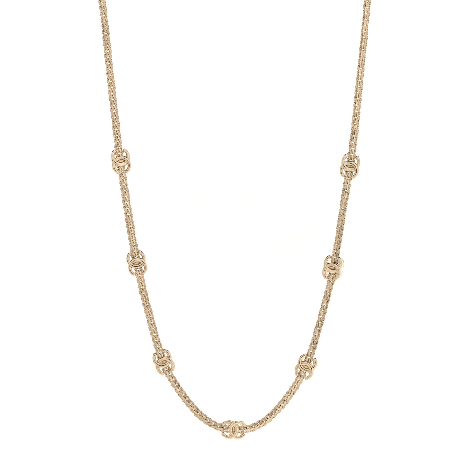 Chanel Metal CC Short Chain Necklace Gold 1 of 5