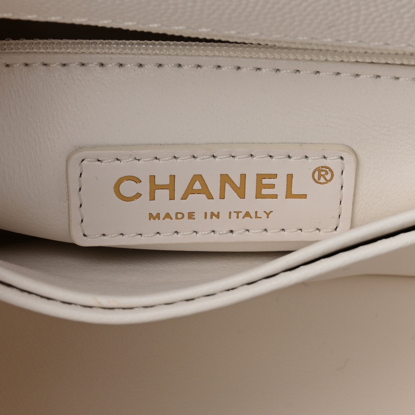 Caviar Quilted Mini Coco Handle Flap White