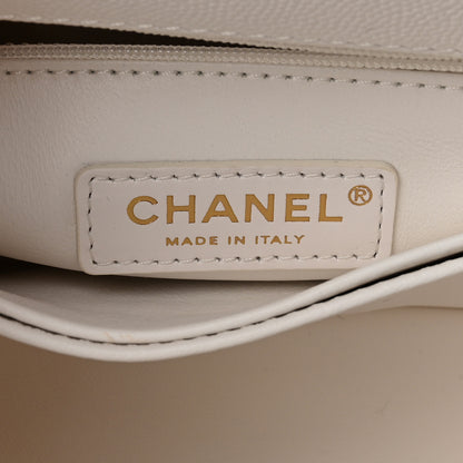 Chanel Caviar Quilted Mini Coco Handle Flap White 5 of 10