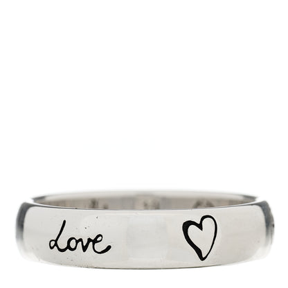 Gucci Sterling Silver Blind for Love Band Ring 58 8.75 3 of 6