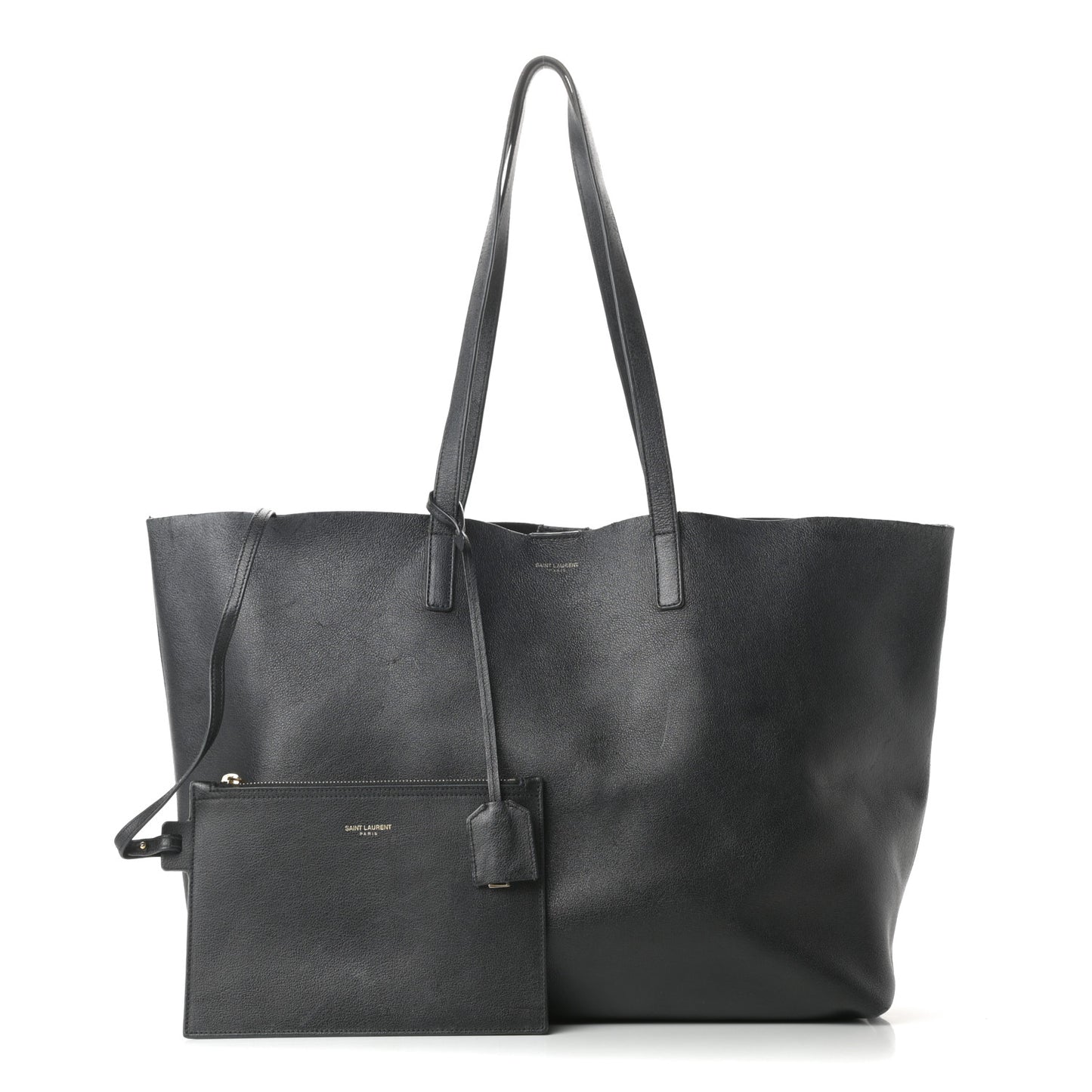 Calfskin Large Shopping Tote Black