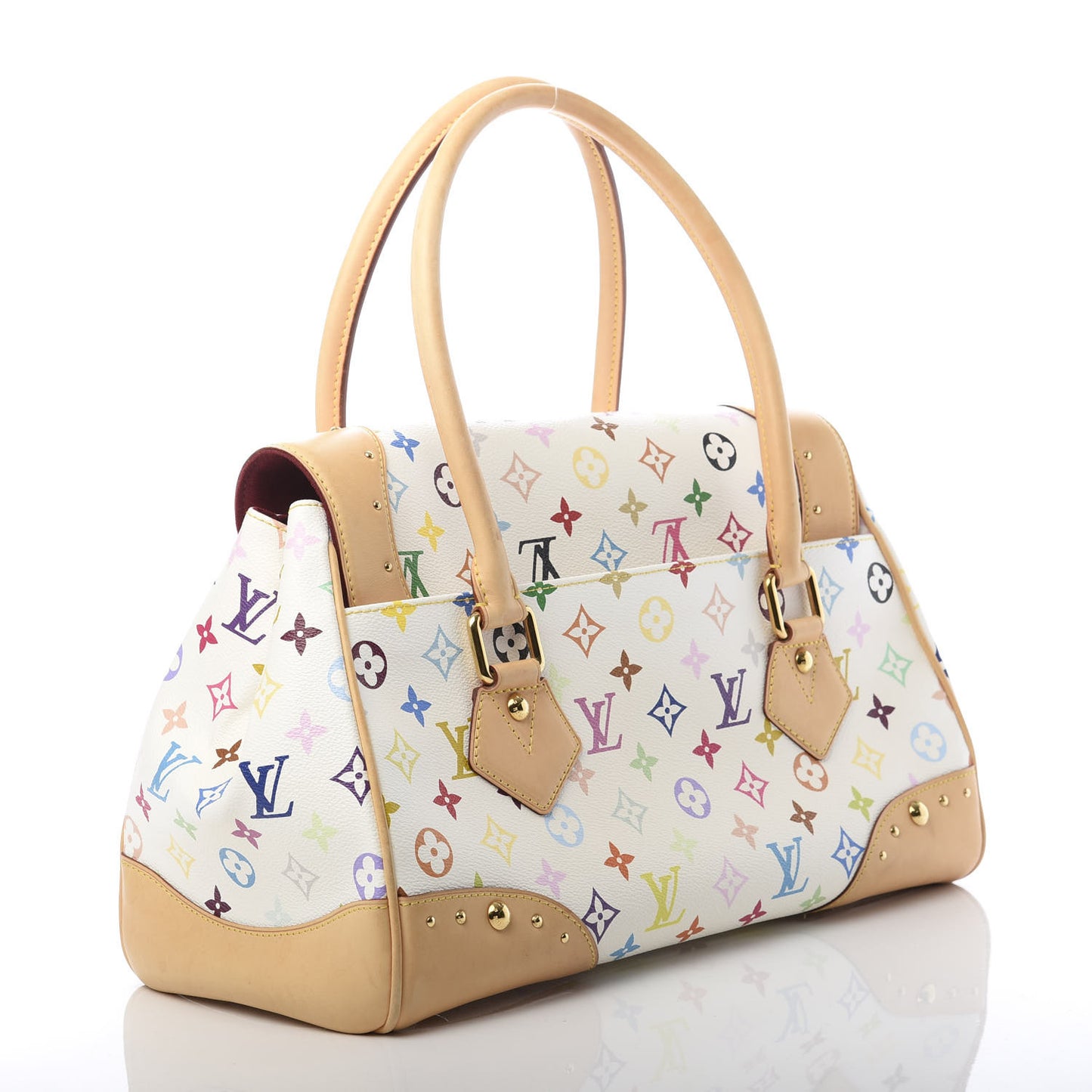 Monogram Multicolor Beverly GM White