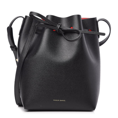 Mansur Gavriel Saffiano Bucket Bag Black Flamma 1 of 8