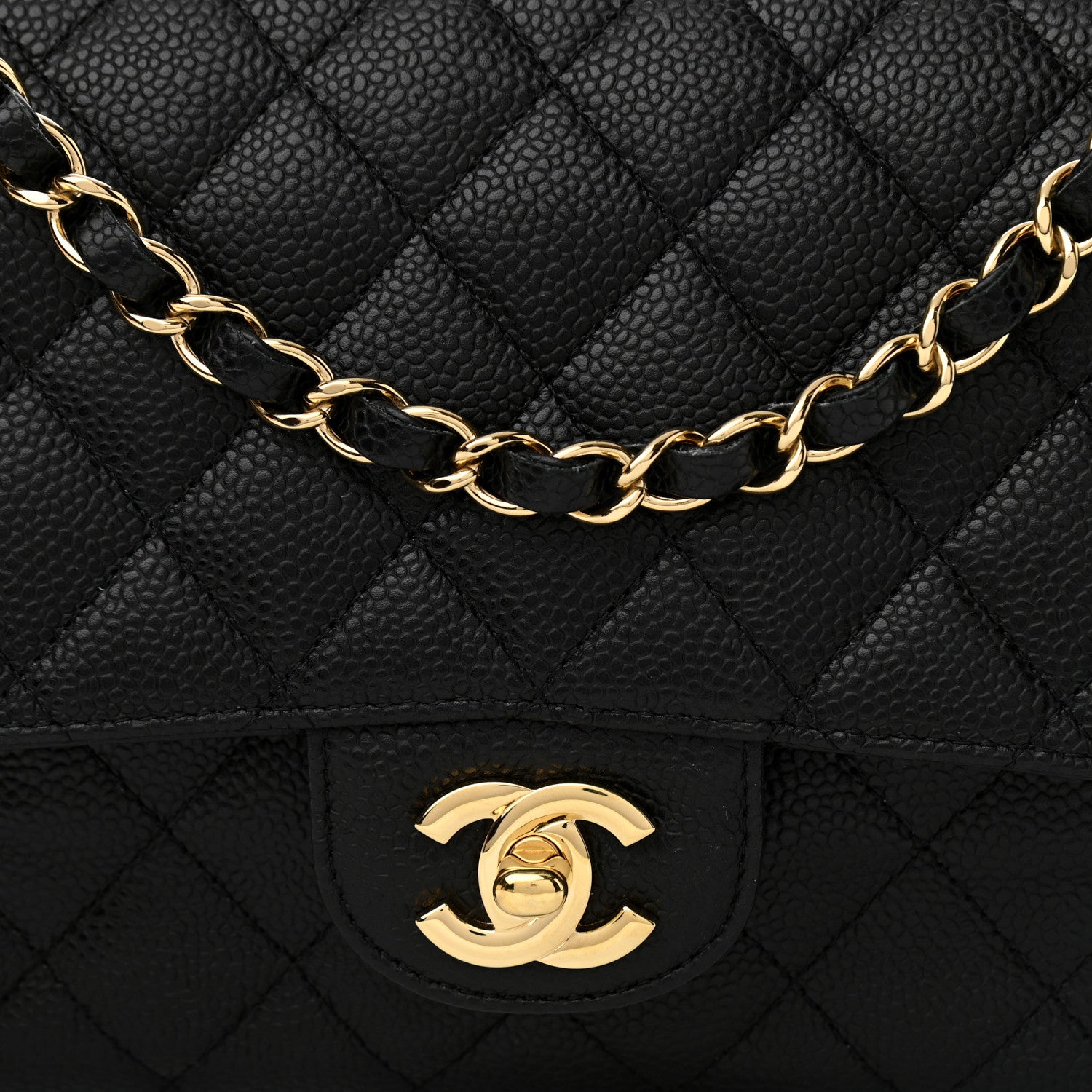 Chanel Caviar Quilted Medium Double Flap Black 8 of 10