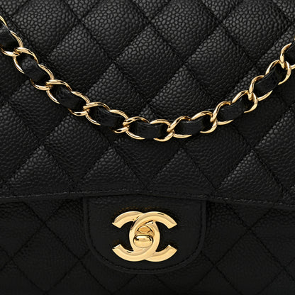Chanel Caviar Quilted Medium Double Flap Black 8 of 10