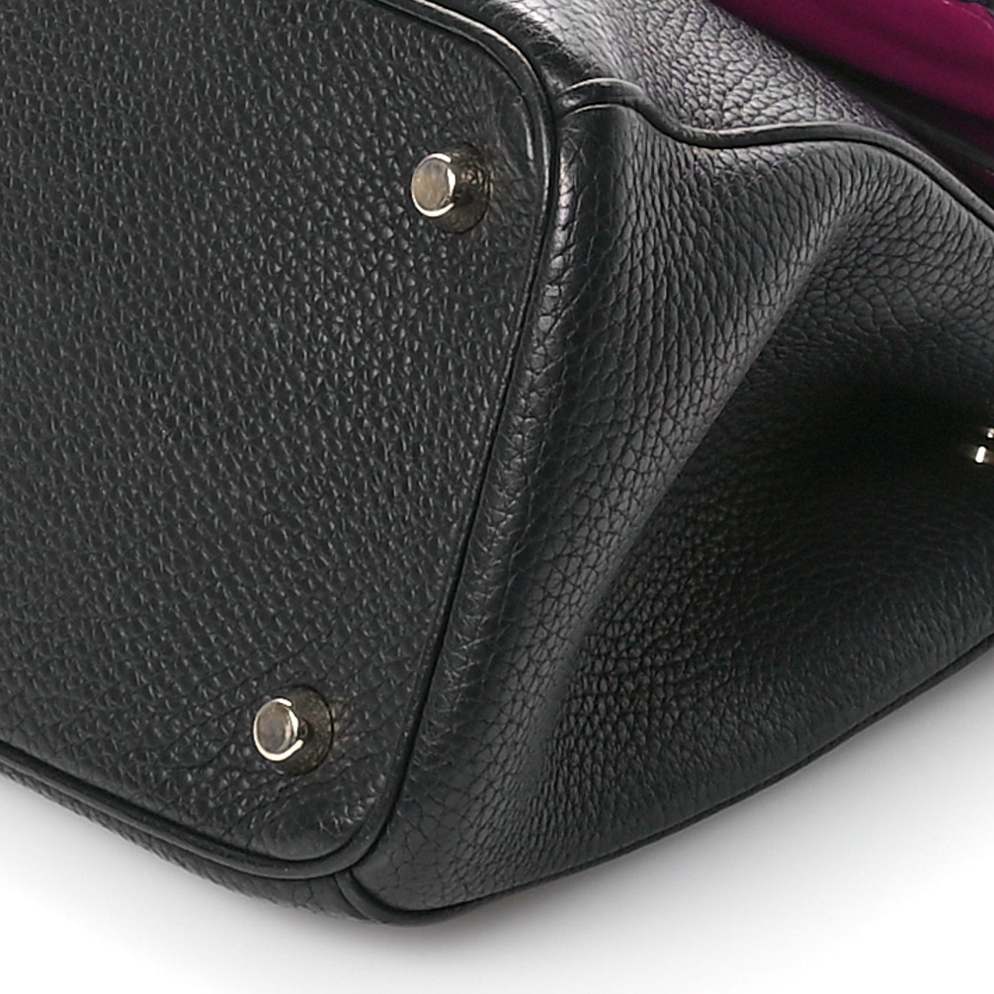 Bullcalf Small Be Dior Flap Black Fraise