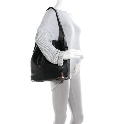 Alexander Wang Pebbled Calfskin Prisma Drawstring Hobo Black Rose Gold Hardware 2 of 7