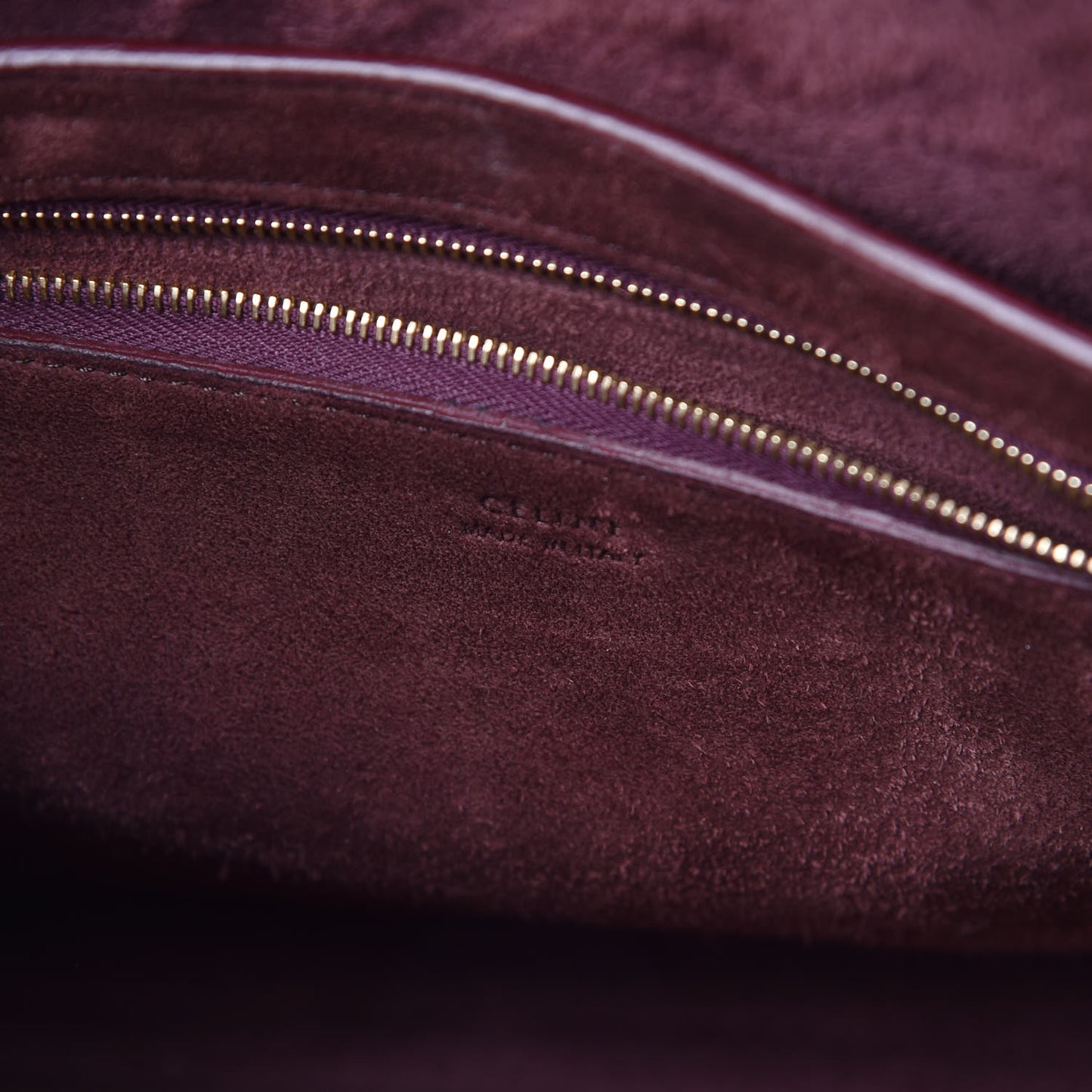 Natural Calfskin Sangle Bucket Bag Burgundy