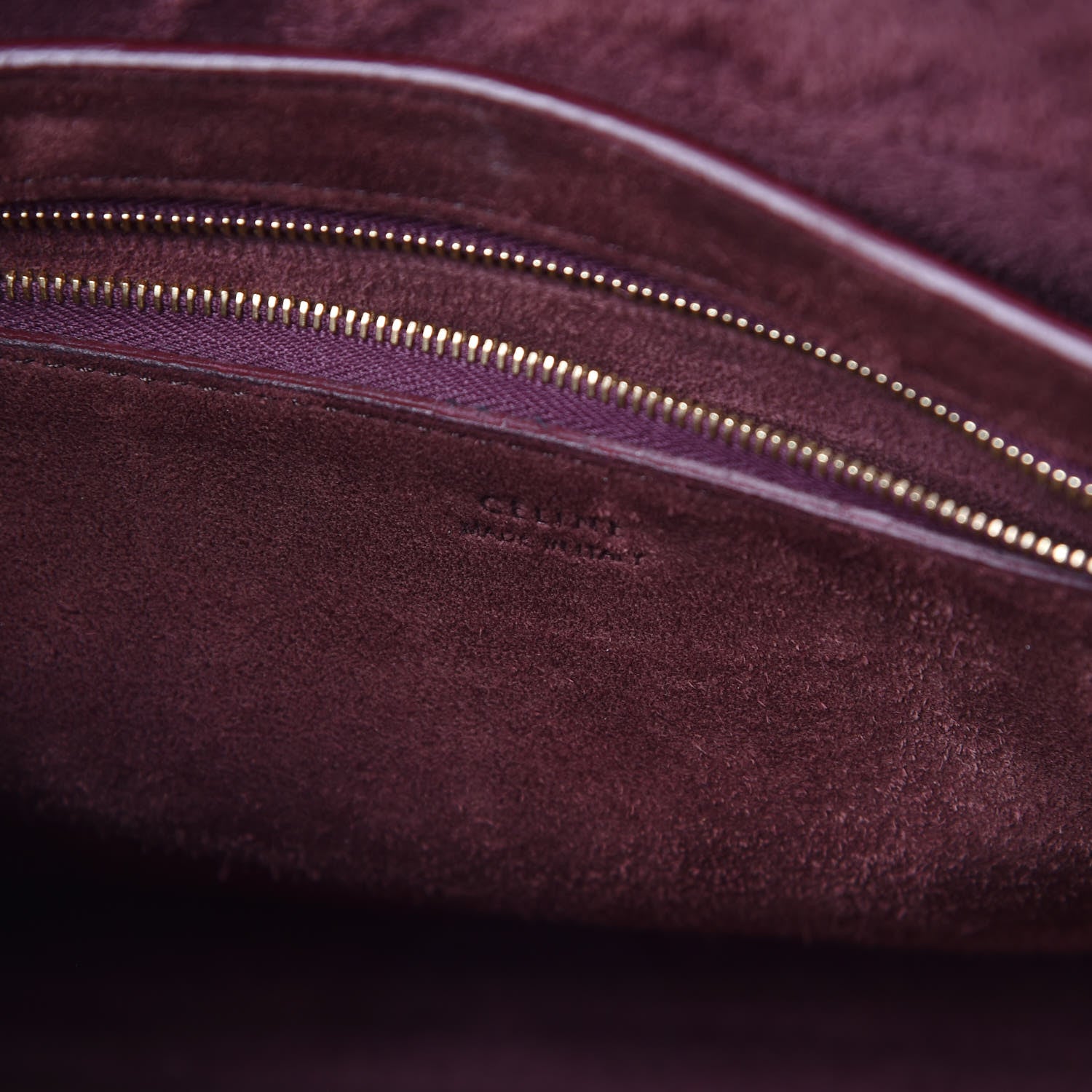 Celine Natural Calfskin Sangle Bucket Bag Burgundy 7 of 22