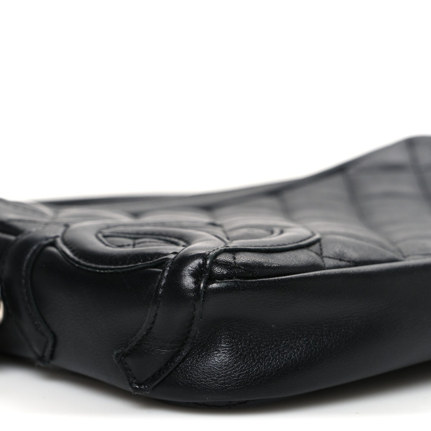 Calfskin Quilted Cambon Pochette Black