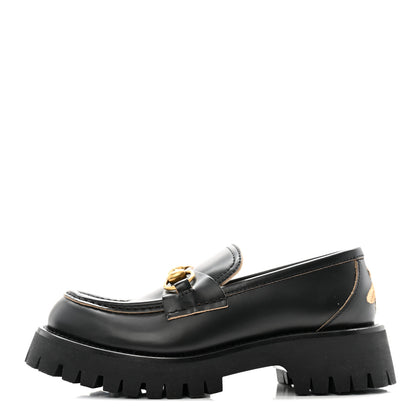 Gucci Cordovan Lux Womens Harald Horsebit 25mm Platform Loafers 35.5 Black 1 of 9