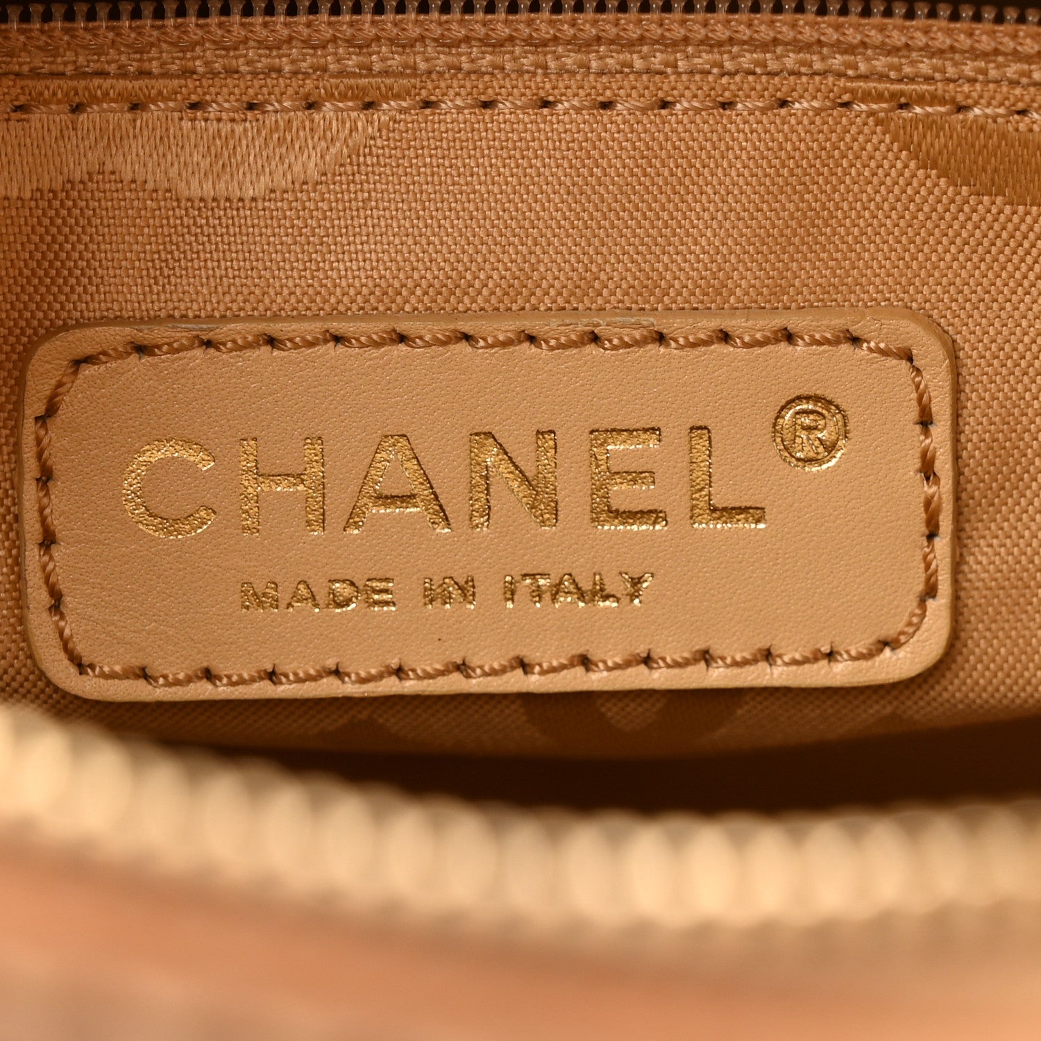 Chanel Calfskin Contrast Stitch Surpique Bowler Beige 8 of 21