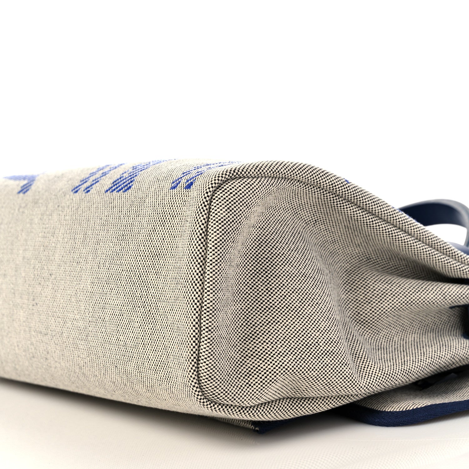 Hermes Vache Hunter Toile H Brides de Gala Herbag Zip Retourne 31 PM Bleu De France Ecru Black 12 of 18