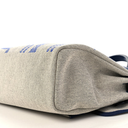 Hermes Vache Hunter Toile H Brides de Gala Herbag Zip Retourne 31 PM Bleu De France Ecru Black 12 of 18