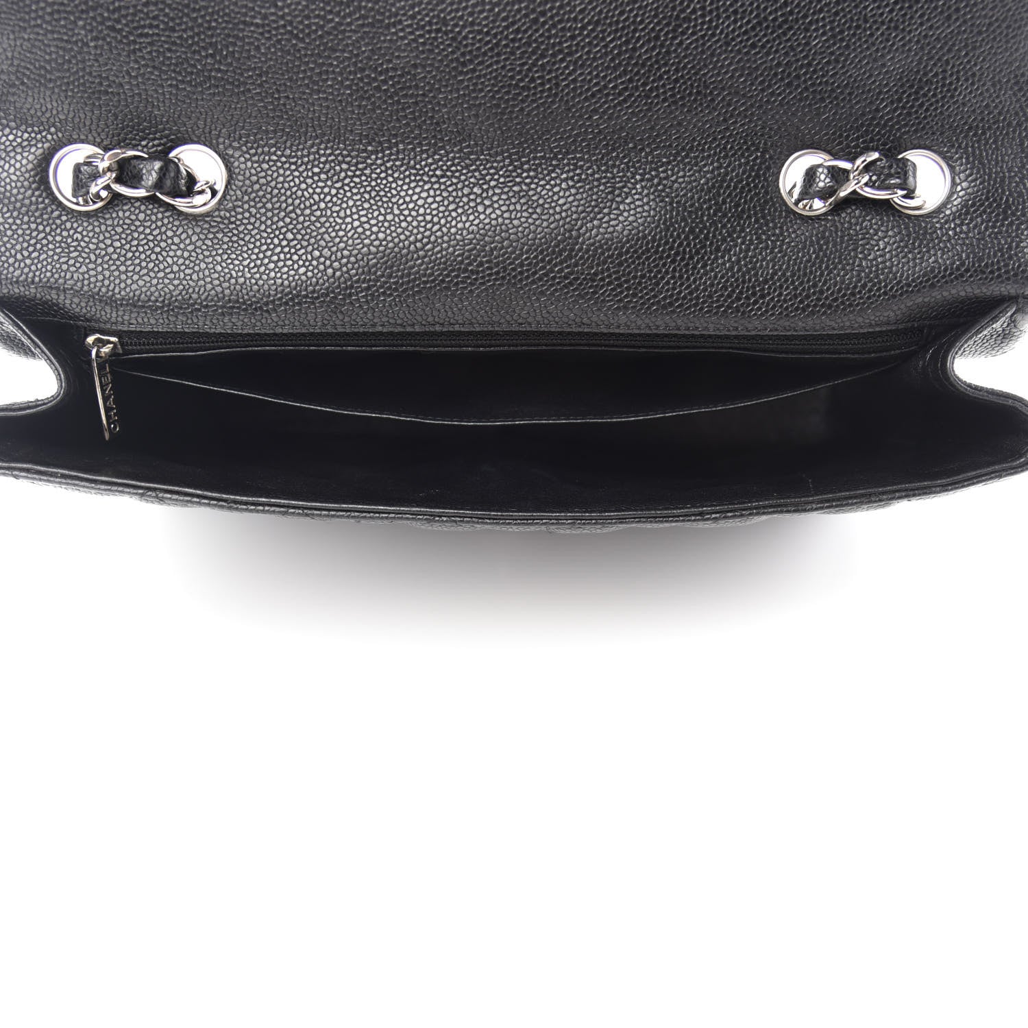 Chanel Caviar Quilted Jumbo Single Flap Black 5 of 11