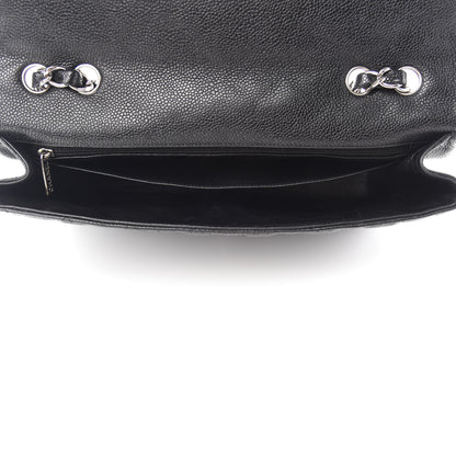 Chanel Caviar Quilted Jumbo Single Flap Black 5 of 11