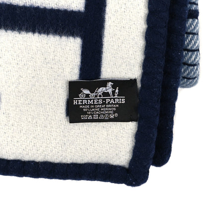 Hermes Wool Cashmere Avalon III Blanket Caban Ecru 3 of 3