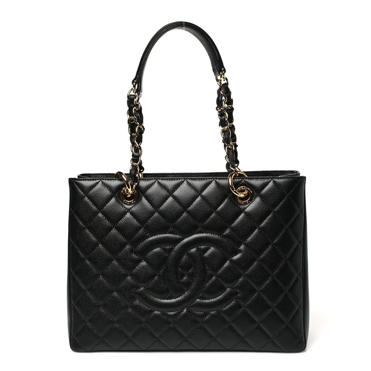 Caviar Quilted Grand Shopping Tote GST Black
