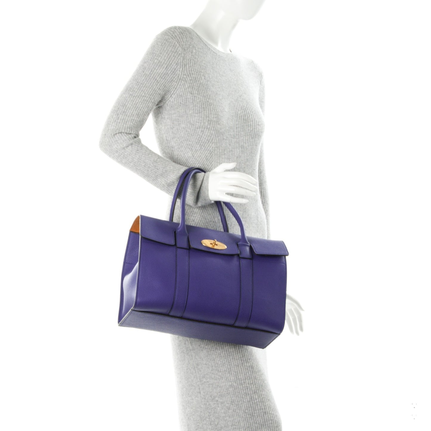 Natural Grain Calfskin New Bayswater Indigo