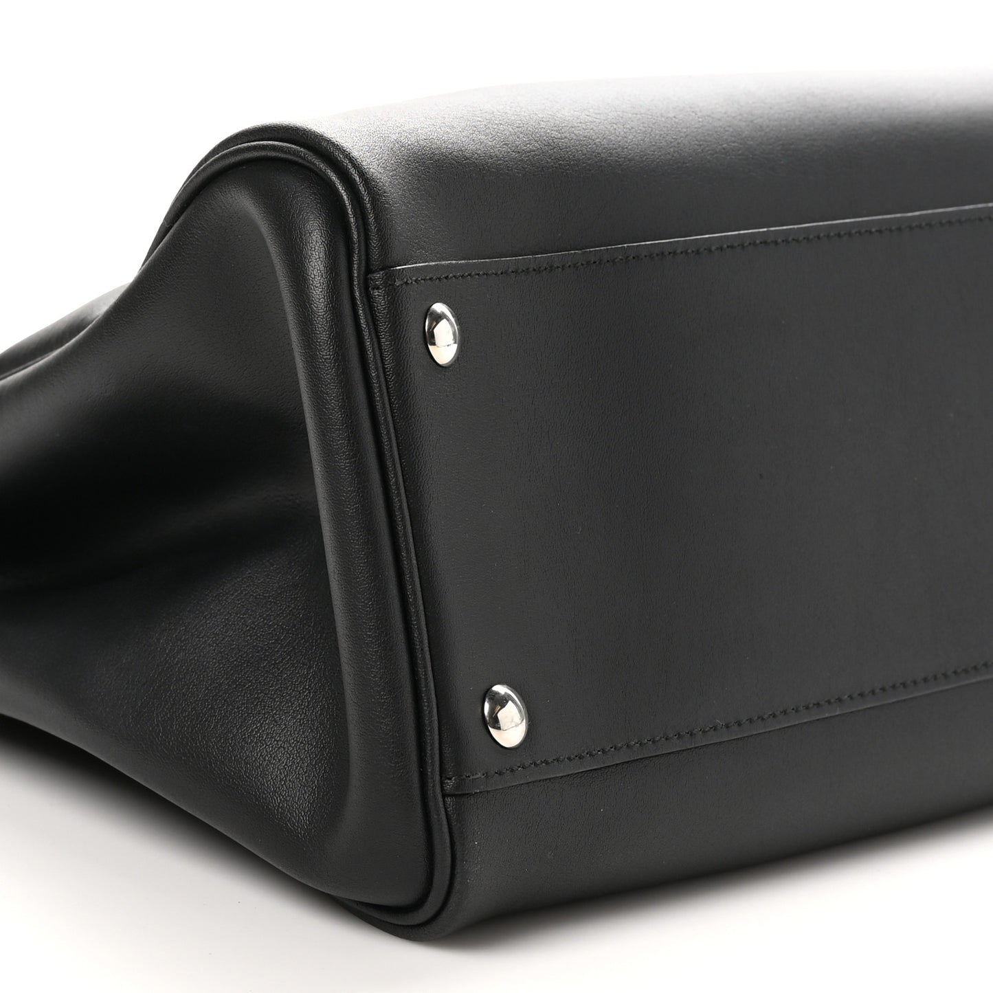 Calfskin Double Handle Nolita Satchel Black