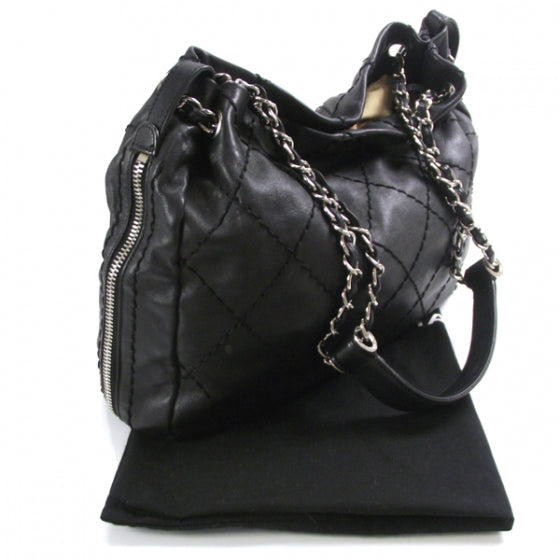 Chanel Lambskin Expandable Stitched Tote Black 3 of 14