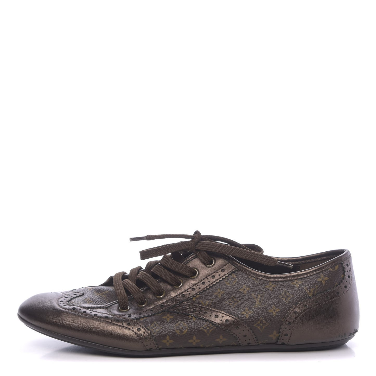 Calfskin Monogram Lyrics Sneakers 39.5 Bronze