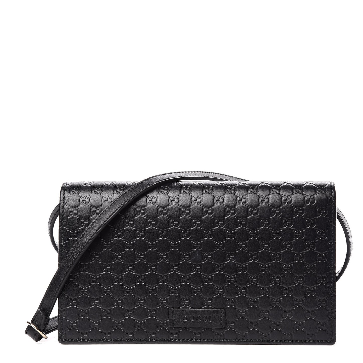 Microguccissima Crossbody Wallet Black