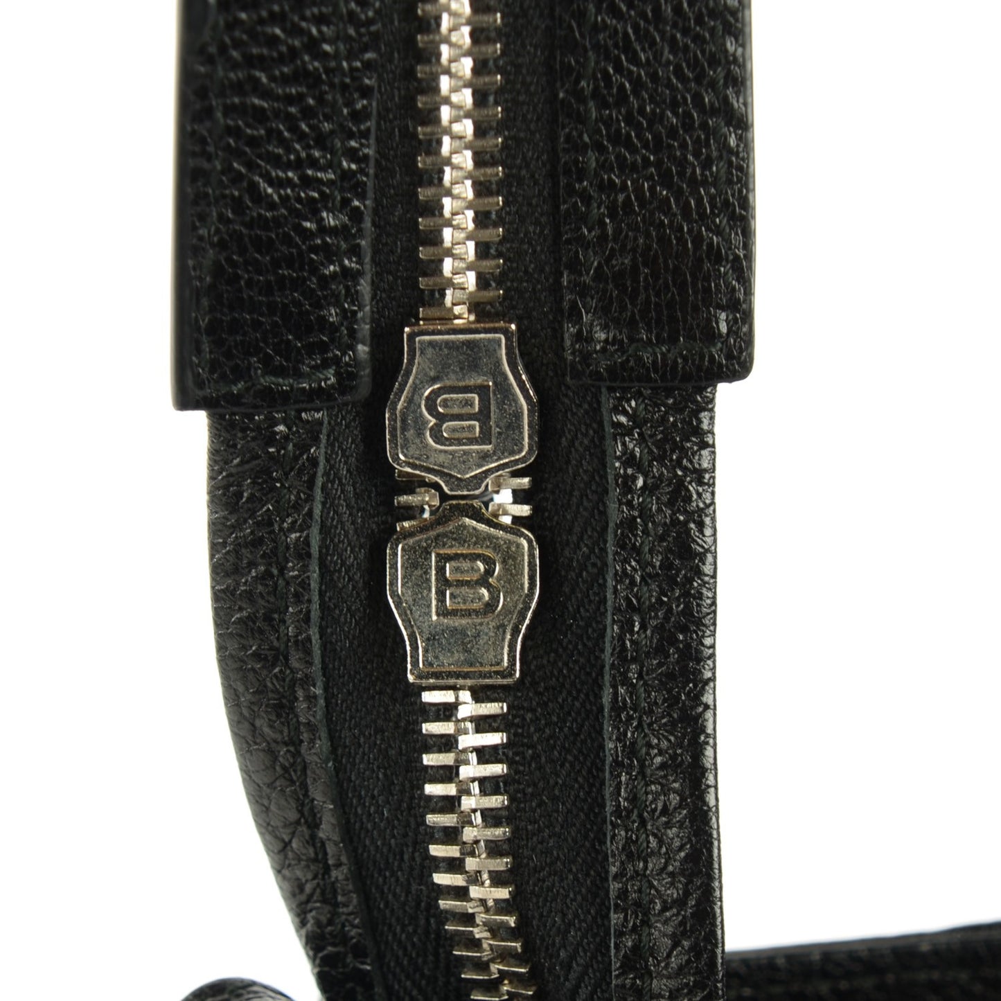 Chevre Silver Metallic Edge Hardware Velo Black