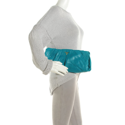 Prada Nappa Clutch Turchese 2 of 9