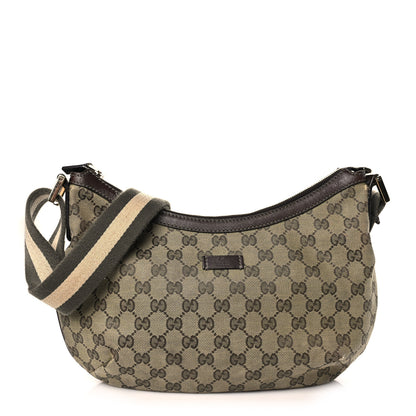 Gucci Monogram Medium Half Moon Hobo Green 1 of 8