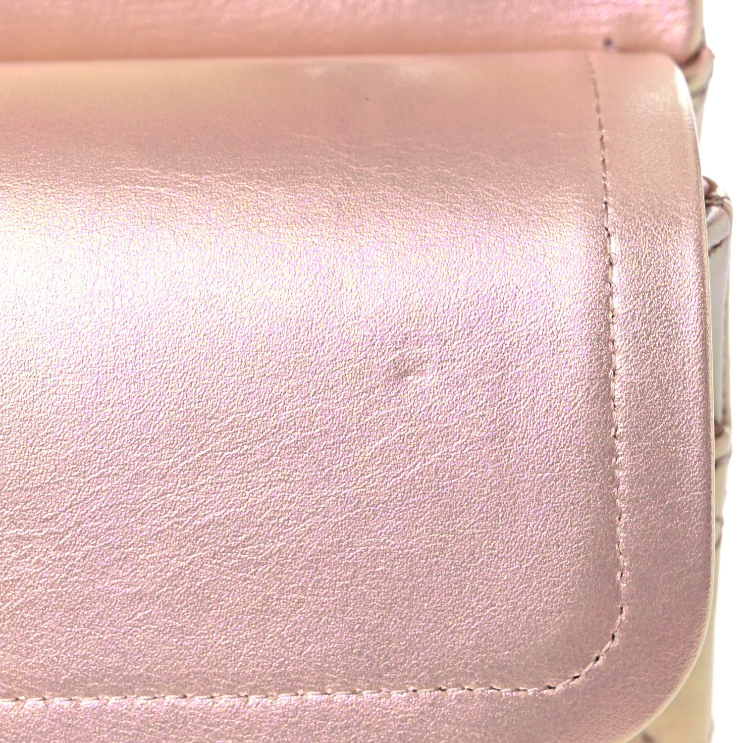 Chanel Iridescent Calfskin Quilted Medium Double Flap Pink 11 of 13