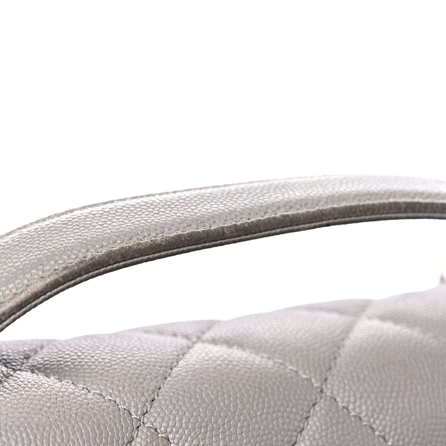 Caviar Quilted Large Business Affinity Flap Grey