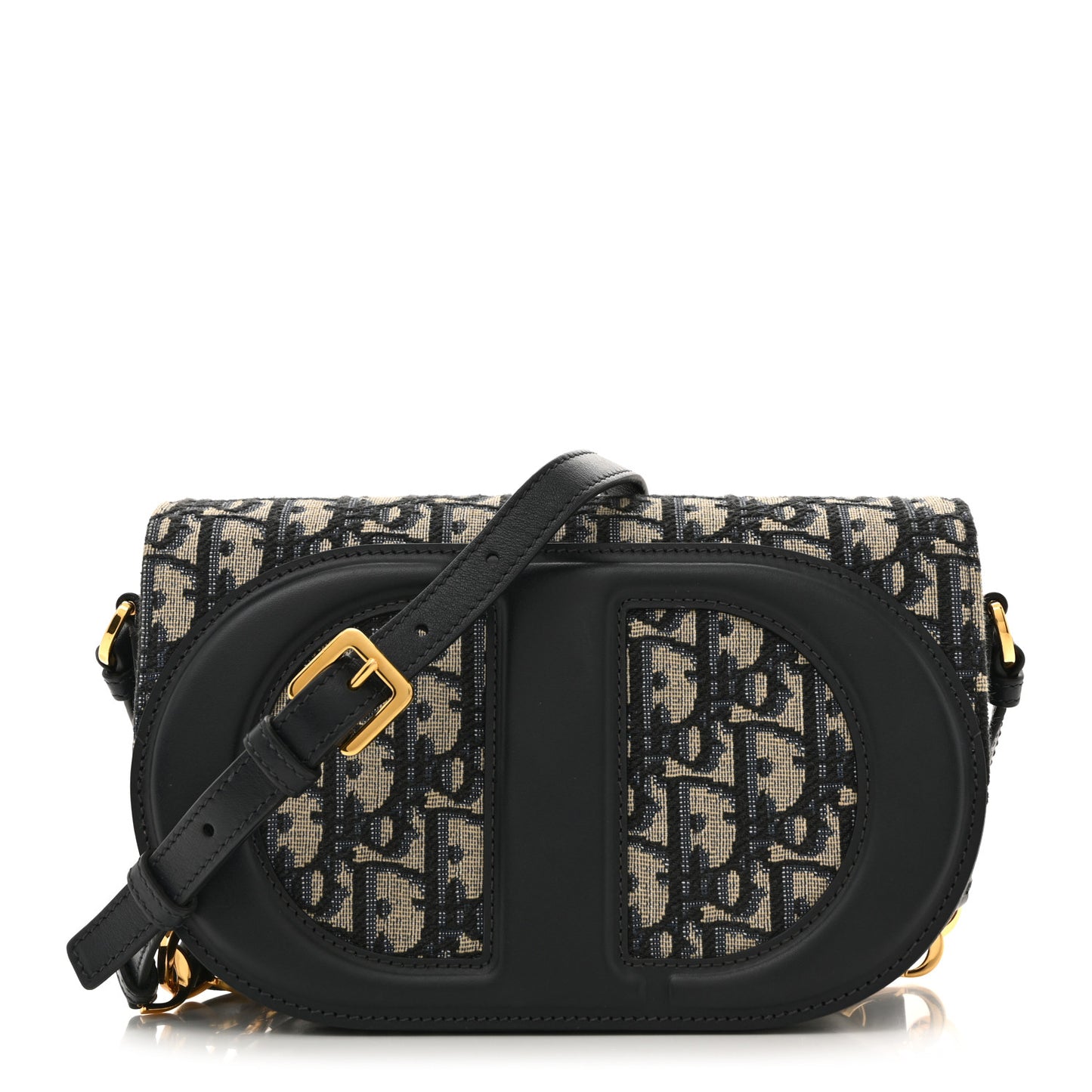 Oblique CD Signature Camera Shoulder Bag Blue Multicolor