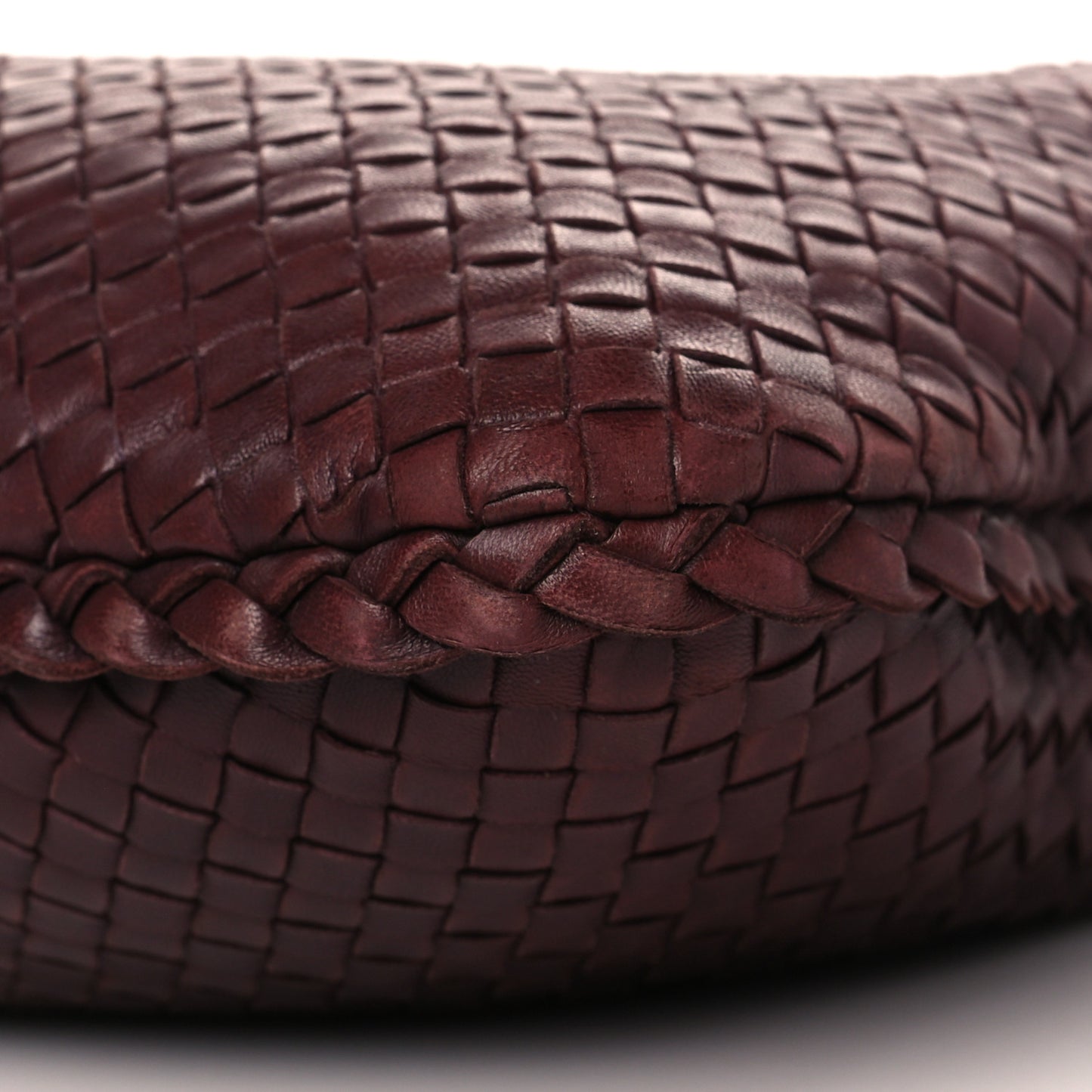 Intagli Intrecciato Large Veneta Hobo Dark Red