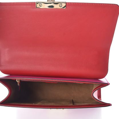 Gucci Moon Calfskin Bi-Color Medium Padlock Shoulder Bag New Rosette Hibiscus Red 6 of 9