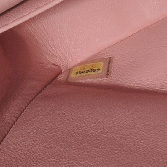Caviar Medium Double Flap Pink