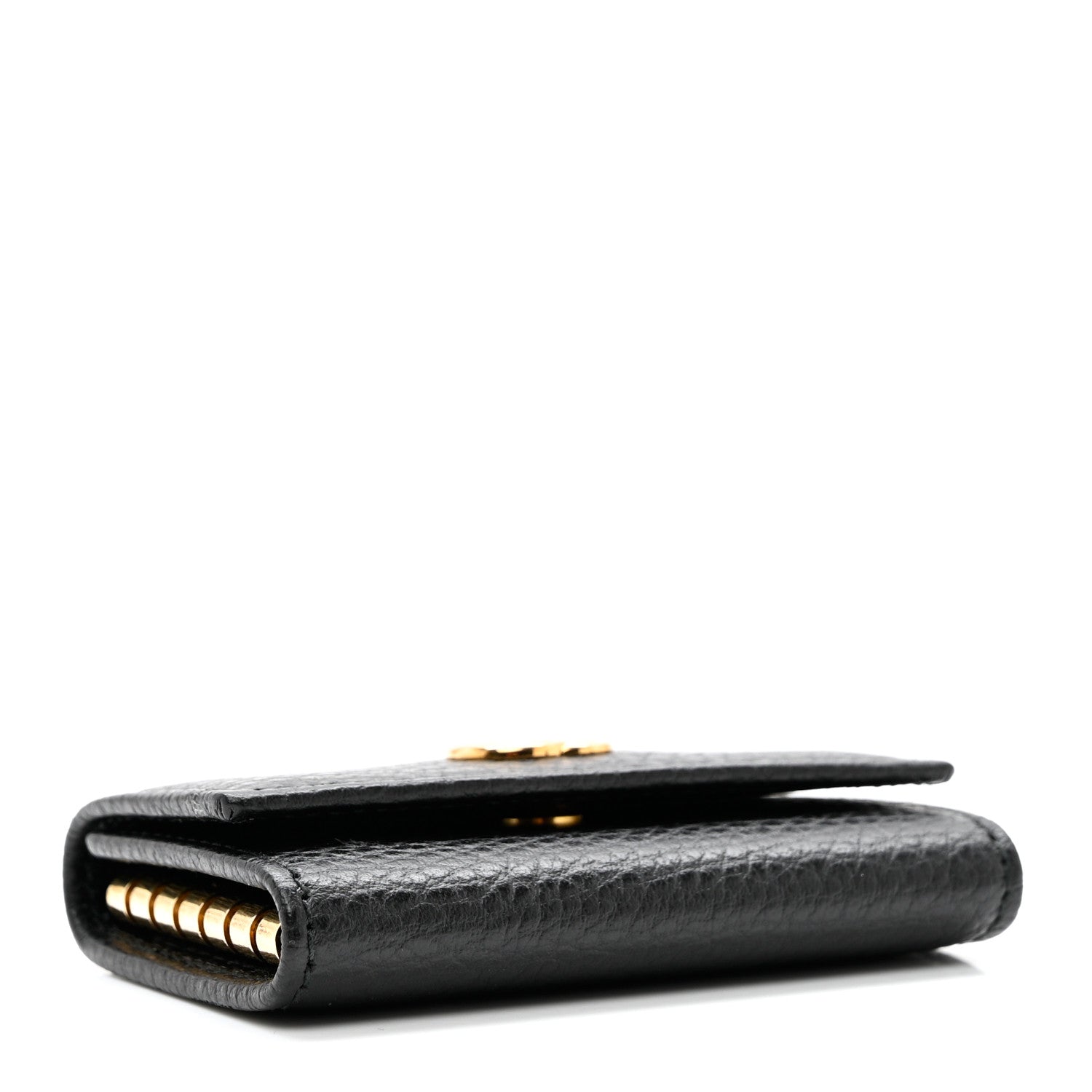 Gucci Pebbled Calfskin GG Marmont 6 Key Holder Black 4 of 6