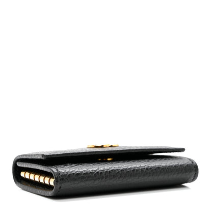 Gucci Pebbled Calfskin GG Marmont 6 Key Holder Black 4 of 6