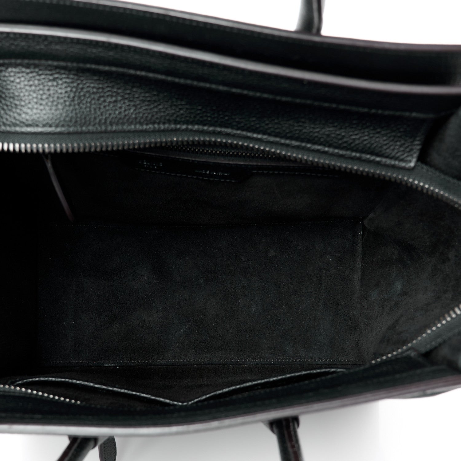 Celine Drummed Calfskin Micro Luggage Black 5 of 10