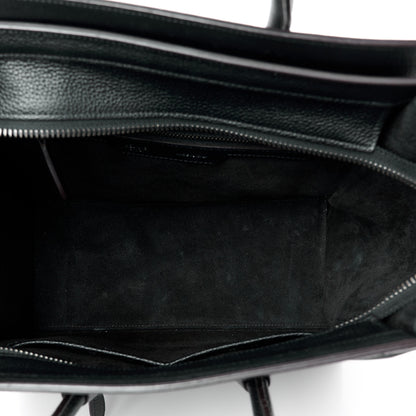 Celine Drummed Calfskin Micro Luggage Black 5 of 10