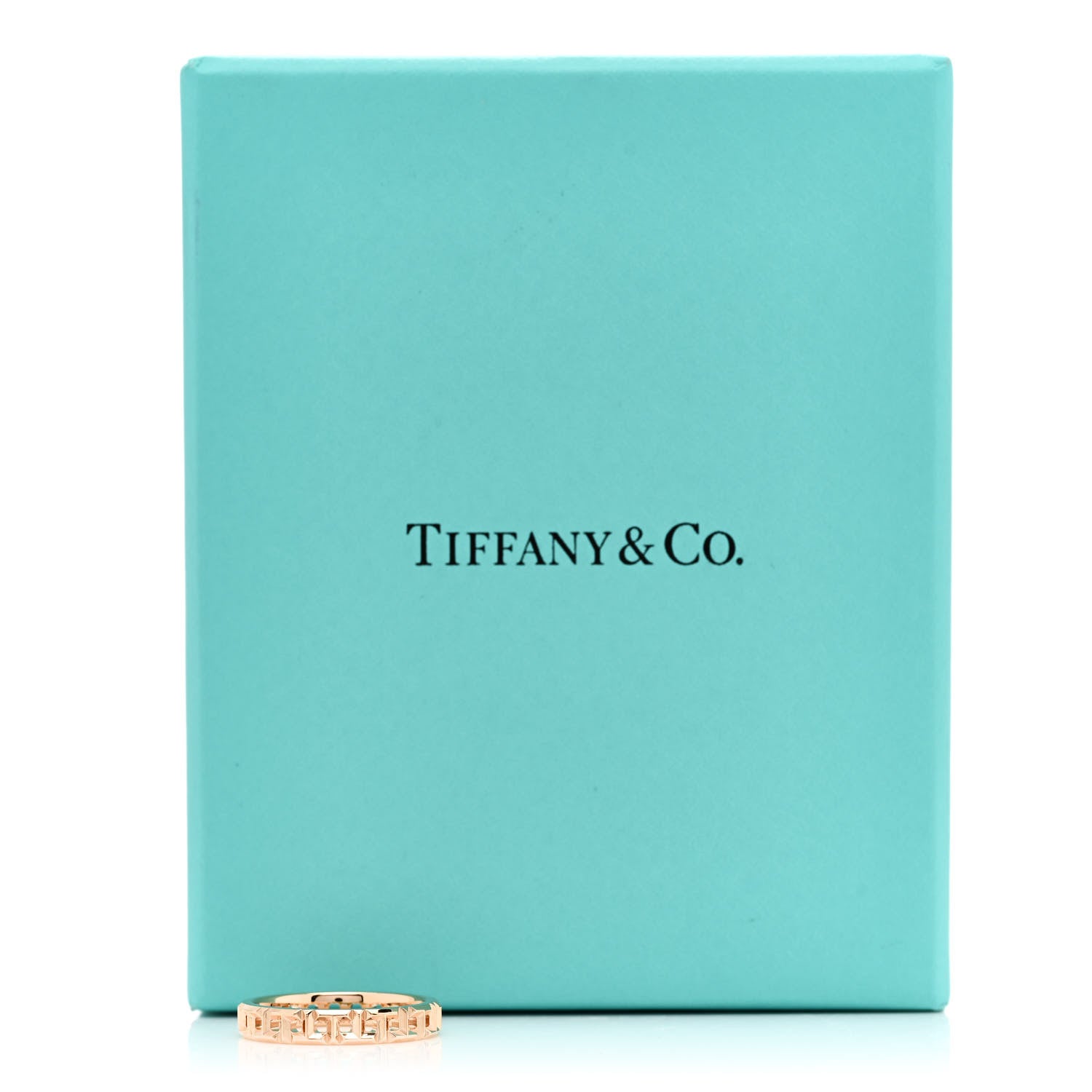 Tiffany 18K Rose Gold Narrow T True Ring 52 6 3 of 5