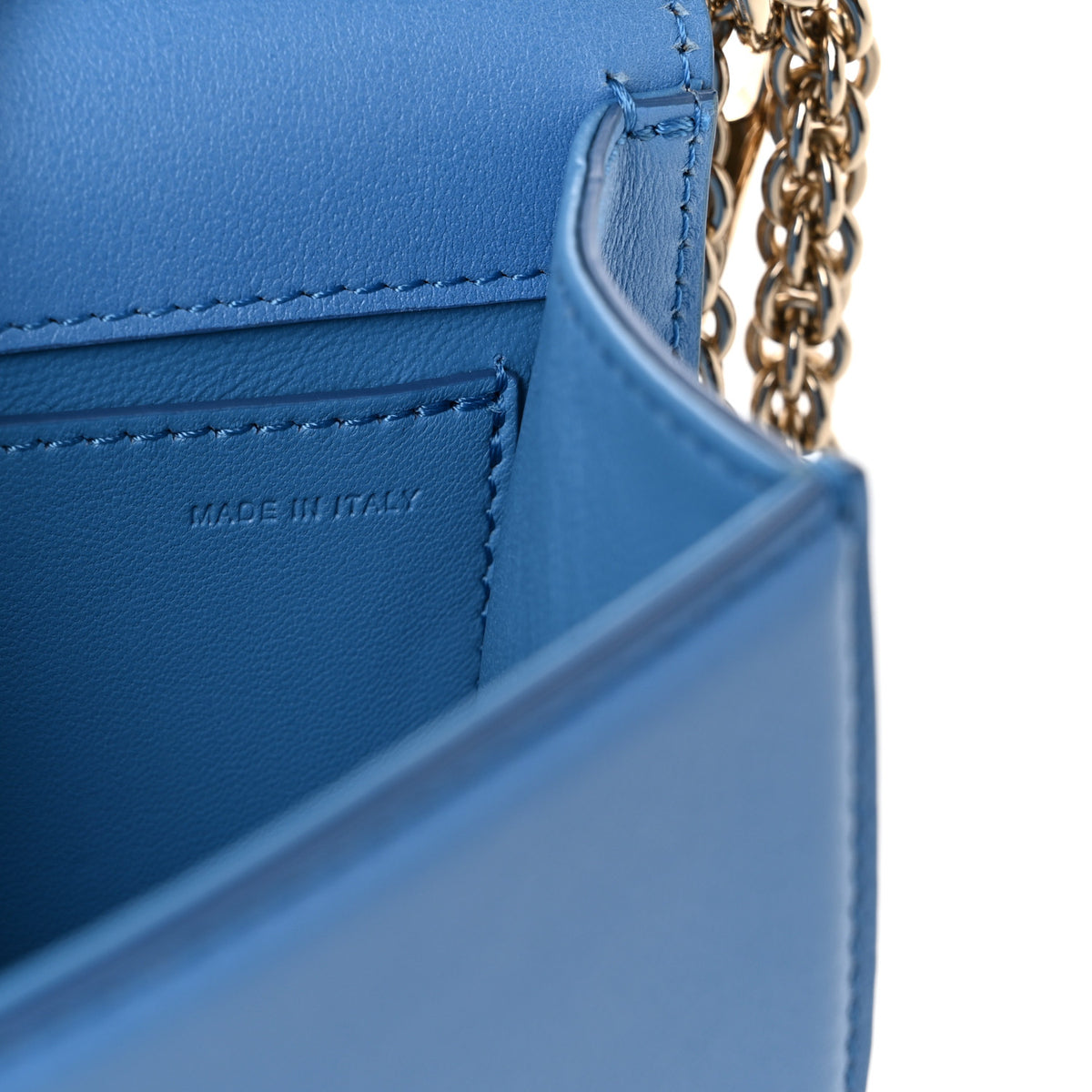 Valentino Garavani Calfskin Enamel Vlogo Small Loco Shoulder Bag Denim 7 of 11