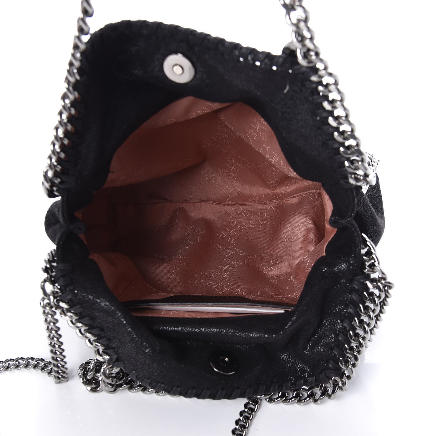 Shaggy Deer Mini Falabella Fold Over Tote Black